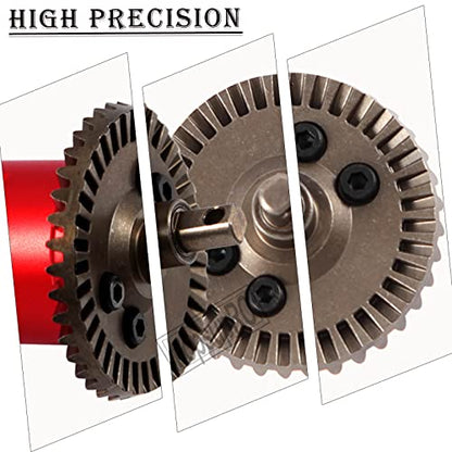 RC Steel Front Main Gear & Differential Case Upgrades Part for 1/10 Slash/Rustler/Stampede 4X4 VXL,Metal Differential Front Differential Upgrades,5381 6882 5379,Red - color: Front Differential(red)