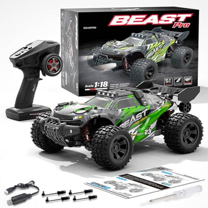 SG118PRO 1/18 RC Off-Road Car, 2.4G Full-Proportional 4WD High-Speed 35KM/H Mini Remote Control Climbing Car, Carbon Brush Electric RC Crawler Buggy Toy Gift -RTR - style: SG118PRO 1/18, Carbon Brush Version
