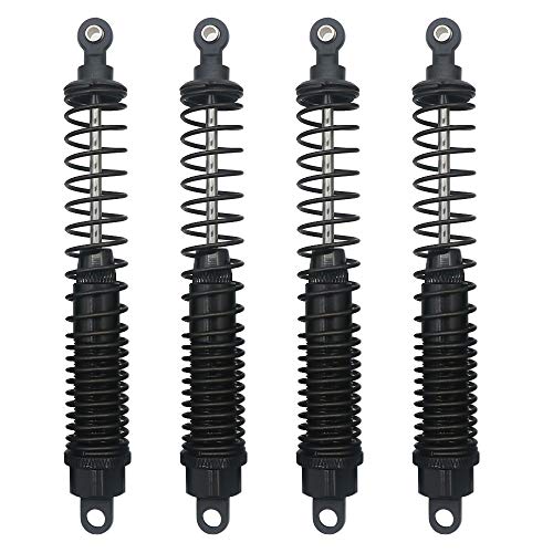 Shock Absorber Damper 130mm Oil Adjustable Alloy Aluminum for RC Car 1/10 Crawler Truck Upgraded Hop-Up Parts ECX VRX HPI HSP Losi Axial Tamiya Redcat Himoto Losi(Black) - color: Black