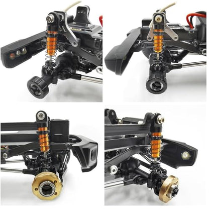 COMODO 37mm Metal Adjustable Shock Absorber for 1/18 1/24 RC Crawler Cars – 4Pcs Aluminum Suspension Damper Replacement Part