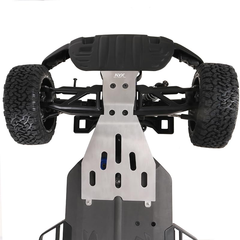 KYX Racing Stainless Steel Chassis Protective Plate Skid Plate Guard Upgrades Parts Accessories for 1/10 RC Crawler Car Traxxas F150 Raptor R