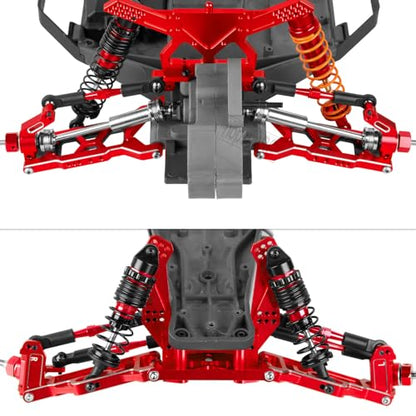 Upgrades Parts for 1/10 Slash VXL 2WD/Slash 2WD,Aluminum Front Rear Suspension A Arms & Caster Block&Steering Blocks&Rear Stub Axle Carriers,Red,(Only for Slash) - color: Red(arm&caster Blocks Set)