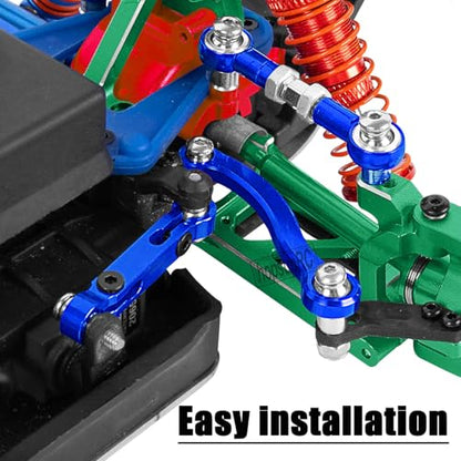 RC Aluminum Metal Turnbuckle Camber Links Toe Links with Rod Ends Steering Linkage Set Upgrade Parts for 1/18 LaTrax Teton,Desert Prerunner.Navy Blue(Replace 7636) - color: Blue(7pcs)