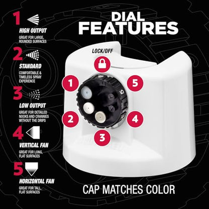 Rust-Oleum 2X Automotive Enamel 5-in-1 Spray Paint, Ultra Matte White | Fast Dry, Adjustable Custom Spray Dial, Multi Surface (Metal, Wood, Plastic and More), Any Angle, Ultimate Coverage, 6 Pack - color: Ultra Matte White, size: 12 Ounce (Pack of 6)