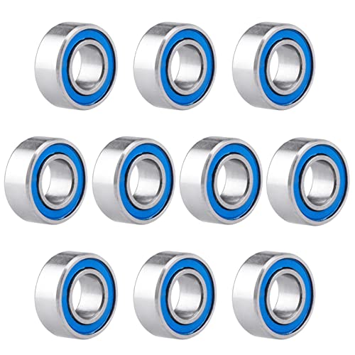 Professional RC Ball Bearings Double Rubber Sealed for Traxxas Arrma Axial Team Associated Losi Redcat Racing RC4WD Tamiya HPI (10-Pack) (5x10x4mm) - size: 5x10x4mm