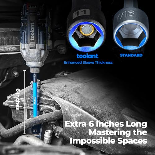toolant Extra Long Magnetic Nut Driver Set, Metric & SAE, 21-Piece | Strengthened magnetic retention, easier screw pickup, impact-driver use, repeated-use fastening, multi-size set - style: 21pcs Extra Long
