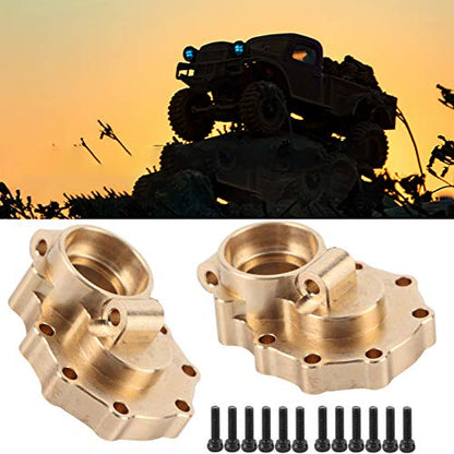 Brass Portal Cover, 1Pair Front Rear Brass Heavy Duty Steering Knuckle Portal Cover for 82056‑4 RC Crawler