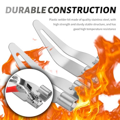 4PCS Plastic Welding Tips Stainless Steels,45° Elbow Plastic Welder Tip for Plastics Welder Gun,Smooth Tip Head Plastics Welding Kit Bumper Repair Kit Car Accessories