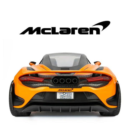 World Tech Toys McLaren 765LT 1:10 RTR Electric RC Car – Officially Licensed McLaren – 2.4GHz Full Function Remote Control with Rechargeable Battery – 16" L x 7.5" W x 4" H – Kids 6+