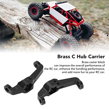 2Pcs Brass Caster Blocks Protal Drive C Hub Carrier Blackening for Fcx24 124 Rc Car Upgrades Parts Accessories Car Model Accessory