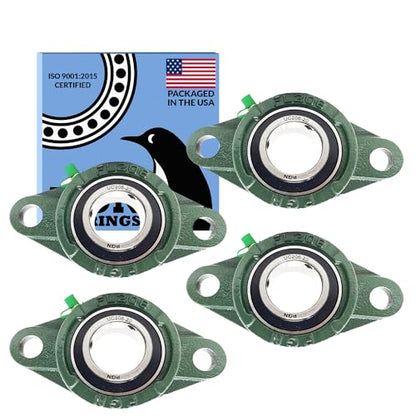 PGN UCFL206-20 (4 Pack) 2-Bolt Flange Bearing 1-1/4" Bore - size: 4, style: UCFL206-20