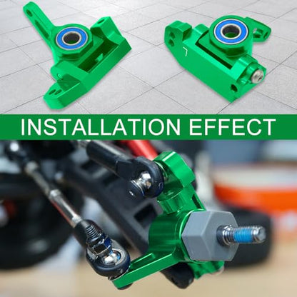 OGRC Caster Block Steering Blocks, Stub Axle Carriers for 1/10 Slash 2WD | Aluminum Front Caster Block&Steering Blocks and Rear Stub Axle Carriers for 1/10 Traxxas slash 2WD #3632 3736 3752 (Green) - color: Green