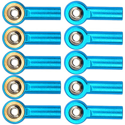 12Pack Vgoohobby Aluminum M4 Link Rod Tie Rod End Ball Head Joint Holder CW 26mm Compatible with Axial Redcat HPI Traxxas HSP 1/10 RC Car Truck Buggy Crawler (Blue) - color: Blue