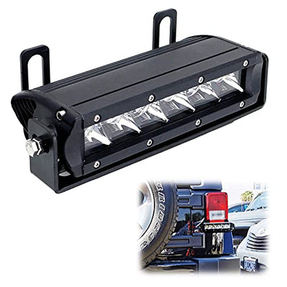 iJDMTOY Below Taillamp Mount Mini SR LED Light Bar Kit Compatible with Jeep 2007-17 Wrangler JK, Includes 30W LED Lightbar, Tail Light Moun Brackets & On/Off Switch Wiring Kit