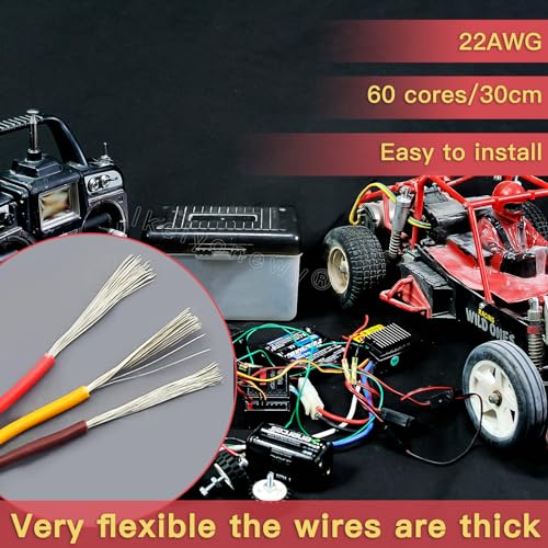 lkelyonewy Servo Extension Cable 3-Pin Male to Female 60 Core Lead Wire Cable Connectors Control Board Remote (300Mm/11.8In-15Pcs)