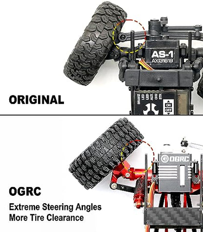 McCue RC Praying Mantis Link Tucked Inward Links High Clearance Links for Axial 1/24 SCX24 C10 JLU Bronco RC Crawler Upgrade Parts - 5 PCS (Silver) - color: Silver