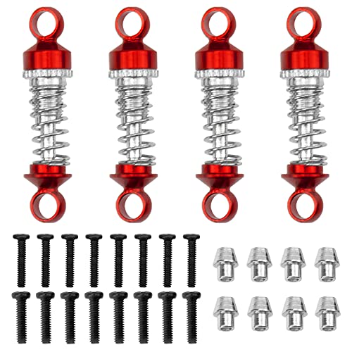 Metal Steering Knuckles Kit A-Arms Suspension Arm Rear Link Rod Shocks & Tires Upgrade Parts Compatible with WLtoys 284131 k979 k989 k999 1/28 RC Car