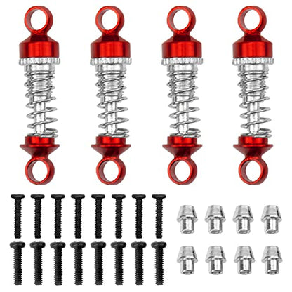 Metal Steering Knuckles Kit A-Arms Suspension Arm Rear Link Rod Shocks & Tires Upgrade Parts Compatible with WLtoys 284131 k979 k989 k999 1/28 RC Car