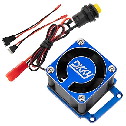 DKKY Sledge 1/8 RC Car 4028 Motor Cooling Fan Heatsink with 21000 RPM for Traxxas Sledge 1/8 Scale 4WD Monster Trcuck, Blue - color: Blue