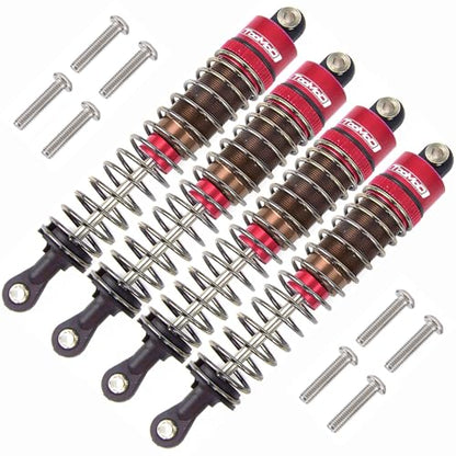 Oil Shock Absorbers Upgrade Compatible with 1/10 RC Cars | Fits Axial / D90 / Scx10 / Tamiya / Trx4 - Oil Damper Upgrade - Red - color: Red