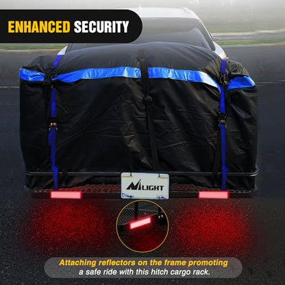 Nilight 60" x 24"x 7.87" Carrier & 5/8" Pin Clip Fits 2-Inch Receiver 500 Lbs Heavy Duty Capacity Luggage Basket Fold Up for SUV Pickup Camping Traveling - style: 24"x 60"x 7.87" Hitch Basket