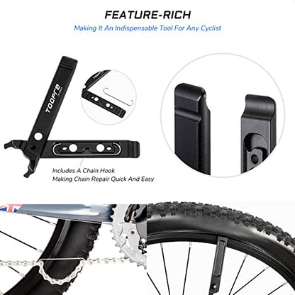 Multi-Functional Master Link Pliers | With Master Link Removing, Tire Levers, Storage Links, and Chain Hook - Ideal for MTB, Road, Mountain Bicycle, BMX Bikes