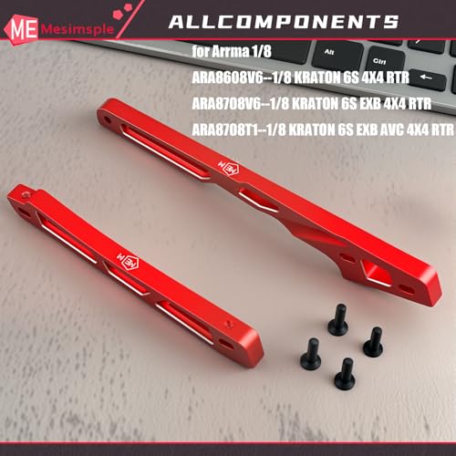Alloy Chassis Brace & Differential Diff Mount Plate ARA-2041 ARA320754 ARA320756 for Arrma 1/8 Kraton EXB V6 Series Upgrade Parts