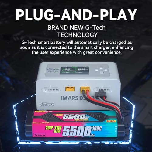 IMARS D300 Balance Charger, Gens Ace Dual Channel for RC 1~6S.White | AC 300W / DC 700W (350W*2) 16A Smart Charger | G-Tech