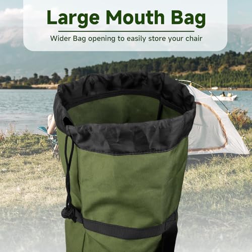 Xxerciz Camping Chair Replacement Bag 48 Inches Folding Chair Carry Bag with Adjustable Shoulder Strap Nylon Storage Tent Bag Heavy Duty Chair Bag for Travel Camping Sports (Exclude Chair) - color: Army Green