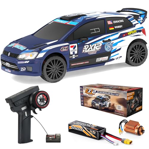 ZD Racing 1/12 Fast RC Cars for Adults, Max 50 MPH Brushless RC Drift Car with Gyro, 4WD RTR High Speed RC Rally Cars, with 3S 2200 mAh Drifting RC Remote Control Car for Adult Blue