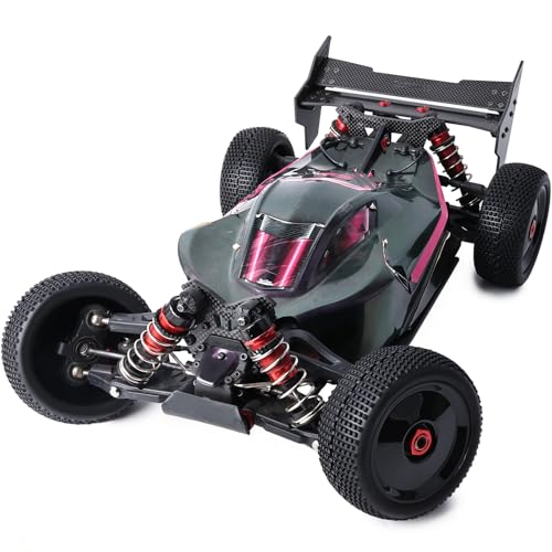 Preglued 17mm Hex 1/8 Scale RC Buggy Truggy Wheels and Tires RC Pin Tires Wheels for 1/8 Arrma Typhon 6S 3S Losi TLR 8IGHT X/E 2.0 XT/XTE Traxxas Team Associated HPI RC Off-Road Tyres (Black) - color: Black