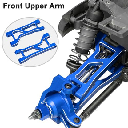 Aluminum 1/16 Suspension Arms Front Rear and Upper Lower Suspension Arms | for Traxxas 1/16 Mini XRT Monster Truck Upgrade, Blue - color: Blue