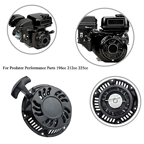 KIKITE 212cc Pull Start Compatible with Predator 212 Pull Start Assembly Harbor Freight 196cc 212cc 6.5hp 7hp 7.5hp Recoil Starter for Engine Performance Parts Water Pump Generator - size: Predator 212cc