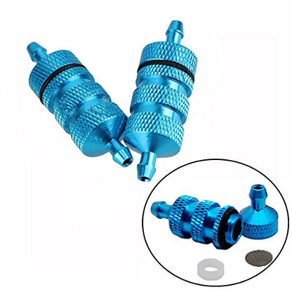 RC 1/8 Air Filter Cleaner Upgraded Parts Fit SH.28 Engine & 3PCS RC Aluminum Nitro Fuel Filter
