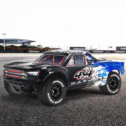 RC Short Course Truck Wheels and Tires with 12mm 14mm 17mm Hex Upgrade Parts for 1/10 Slash 2WD 4×4 Arrma Senton Axial Losi Redcat Rc4wd Hex RC Car.（Black）