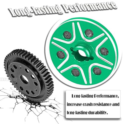 RC 50T Spur Gears 0.8Mod Upgrades Part for 1/10 Slash 2WD (VXL)/Rustler 2WD (VXL)/Stampede 2WD (VXL)/Bandit 2WD (VXL),RC Steel Metal Extra-Heavy Slip limiting Clutch,Green - color: Green - (50t)