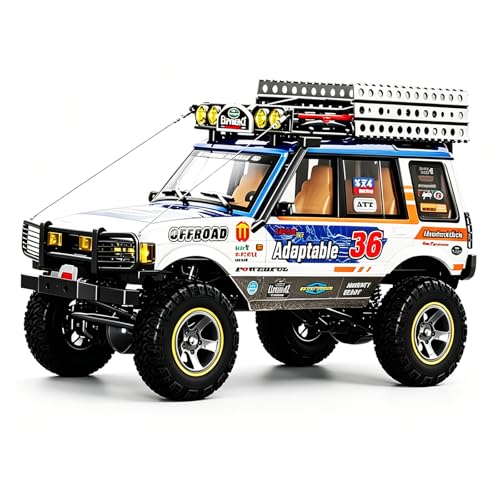 YUCT JXC LR1801 1/18 Scale 4WD Off Road RC Crawler | 2.4GHz All Terrain Remote Control Car for Adults (Blue) - color: Blue