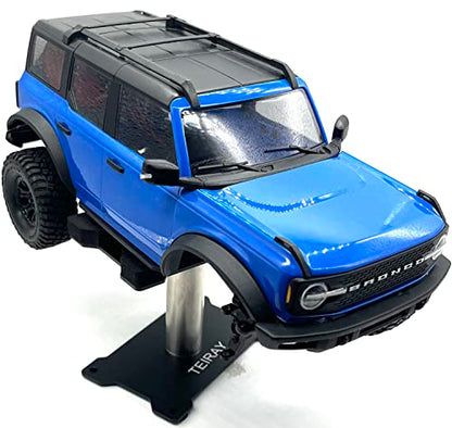 RC Car Work Stand Mat Repair Workstation Aluminum 360 Rotation Height Body Mounts for 1/16 1/18 1/24 SCX24 TRX4M Scale Cars Trucks RC car Display Stand (Black) - color: Black