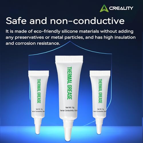 Creality Thermal Paste for 3D Printer Hotend & Nozzle Kit High Thermal Conductivity 250℃ Resistant Thermal Grease for K1/K1C/K1 Max/Ender 3/Ender 3 V3/V3 SE/V3 KE/Ender 5 Heatsink (Pack of 2) - style: Thermal Paste
