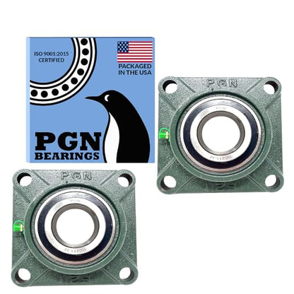 PGN UCF211-32 (2 Pack) Square Flange Bearing 2" Bore - size: 2, style: UCF211-32