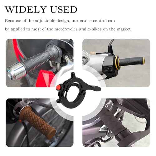 OFBAND Motorcycle Cruise Control Throttle Lock with Adjustable ID of 1.18-1.57",Cute Motorcycle Throttle Lock for Control Arms and Relax Driving,Universal Throttle Response Controller