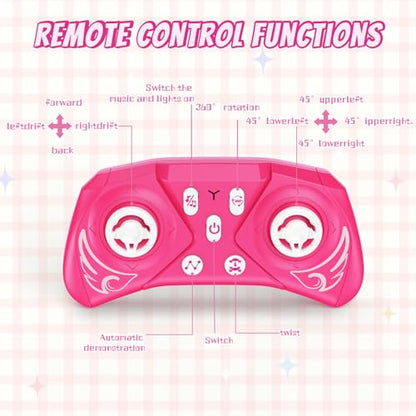Unicorn Gesture Sensing RC Stunt Car Remote Control Car for Girls | 360°Rotation & 2.4GHz Monster Truck Toys with Light & Music Barbie Style Toy for Girls Age 6-7 8-12+ Years Old Birthday Gift