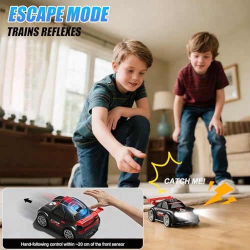 OBEST 2.4" Screen FPV Mini RC Car with Camera, Rechargeable 360° Drift Kids | Remote Control Car with 8G Card, Dual Control via Remote & App Controlled Vehicles, Follow/Escape/Demo Modes