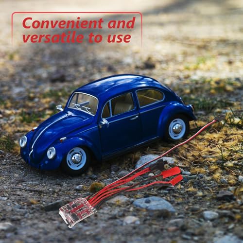 Uonlytech 20a 4.8v-8.4v Compatible Brushed Electronic Speed Controller with Brake Switch High Stability PCB Design for Rc Vehicles and Remote Model Cars User-Friendly for Professionals