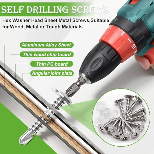 mxuteuk 1505PCS #8#10 & M2 M3 M4 Self Tapping Screws Kits,410 Stainless Steel Truss Head Self Drilling Screws and Carbon Steel Phillips Pan Head Self Tapping Screws for Plastic,Wood - size: SV #8 #10 & M2 M3 M4 Kit, style: Truss & Pan Head