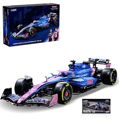 CaDA C64012W BWT Alpine F1 Team A525 2025 Formula One Race Car Building Kit, 2173PCS Large 1:8 Scale Collectible Model,Full Detailed Mechanical Functions, Building Set for Teens Adults