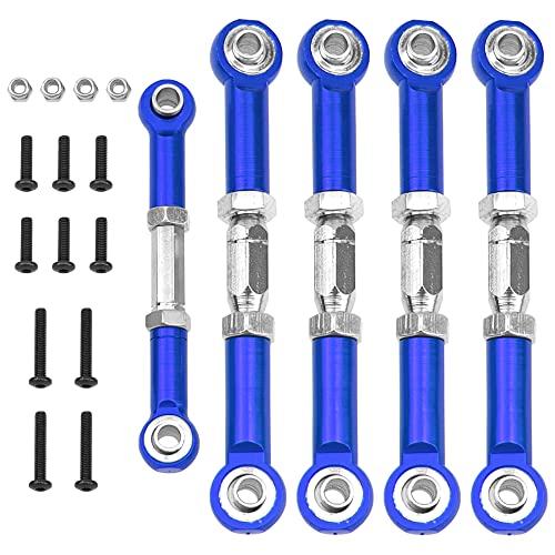 Metal Turnbuckles Rod Camber Links Steering Linkage Tie Rods Pull Rod Compatible with Redcat Racing Blackout SC,SC Pro, XTE, XTE Pro,XBE,XBE Pro 1/10 RC Car (Blue) - color: Blue