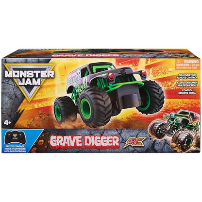 Monster Jam Official Grave Digger Remote Control Monster Truck, 1:24 Scale, 2.4 GHz, for Ages 4 and Up - style: Grave Digger