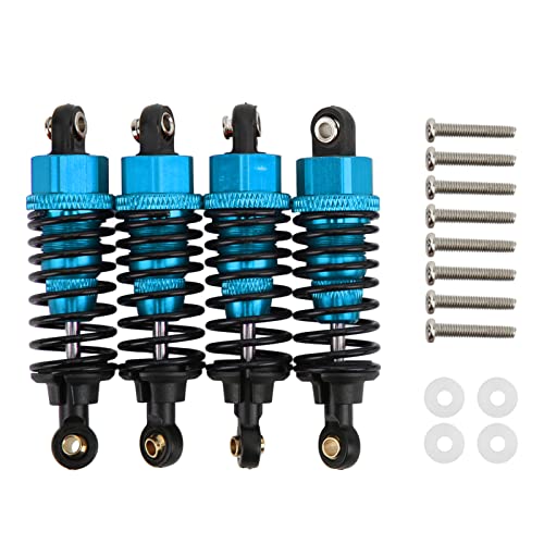 RC Shock Absorber, Aluminium Alloy RC Shock Damper Replacement Threaded Design Practical Accessory Stable and Smooth Damping for TT‑01 TT‑02 TA05 TL‑01 TA03 MF‑01X (Blue) - color: Blue