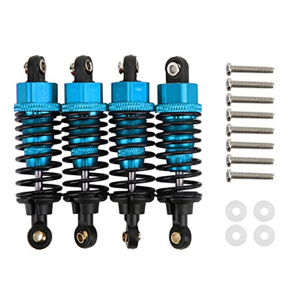 RC Shock Absorber, Aluminium Alloy RC Shock Damper Replacement Threaded Design Practical Accessory Stable and Smooth Damping for TT‑01 TT‑02 TA05 TL‑01 TA03 MF‑01X (Blue) - color: Blue